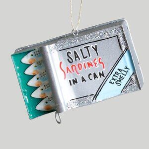 NWT Cody Foster™ Can of Sardines Glass Christmas Ornament